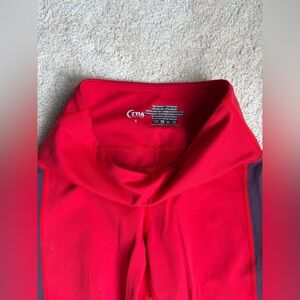 Zyia Active Red and Plum Leggings